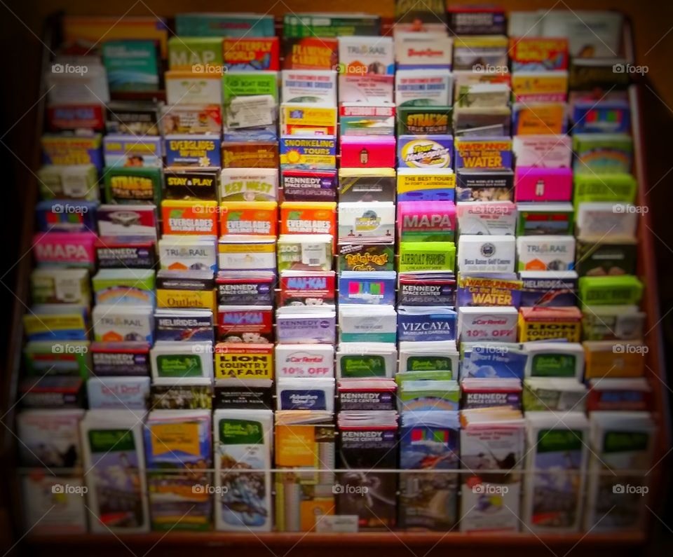 Brochures at a hotel