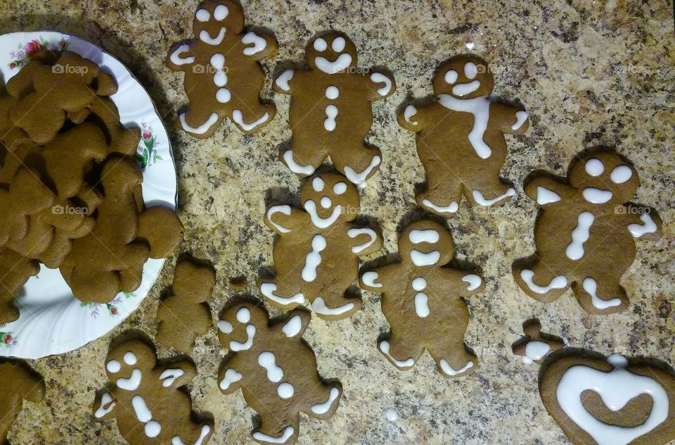 making gingerbread cookies