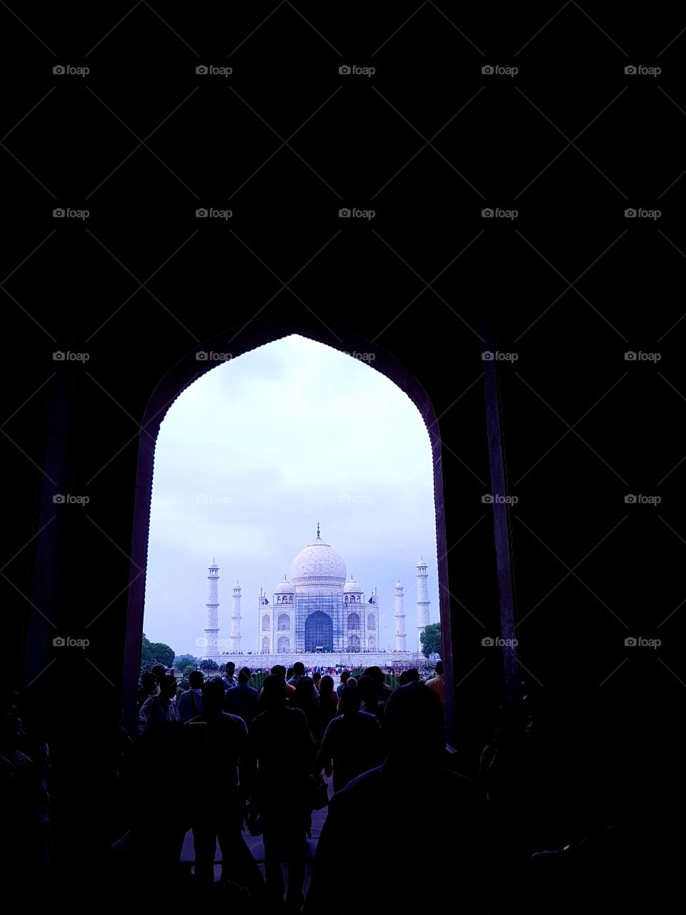 Entering the Taj