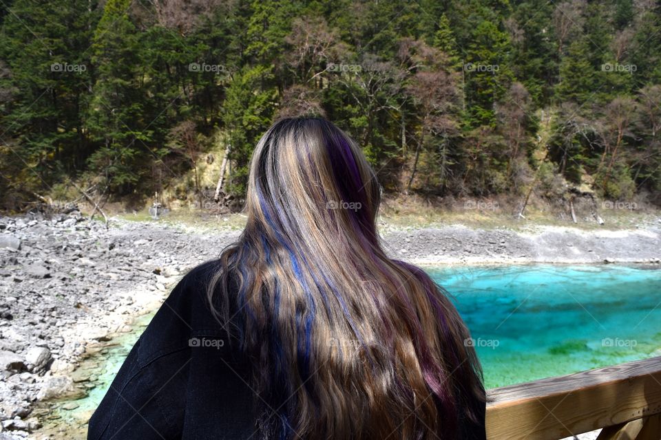Water dyed hair 