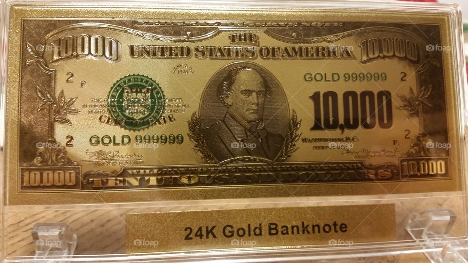 Gold $10,000 certificate
