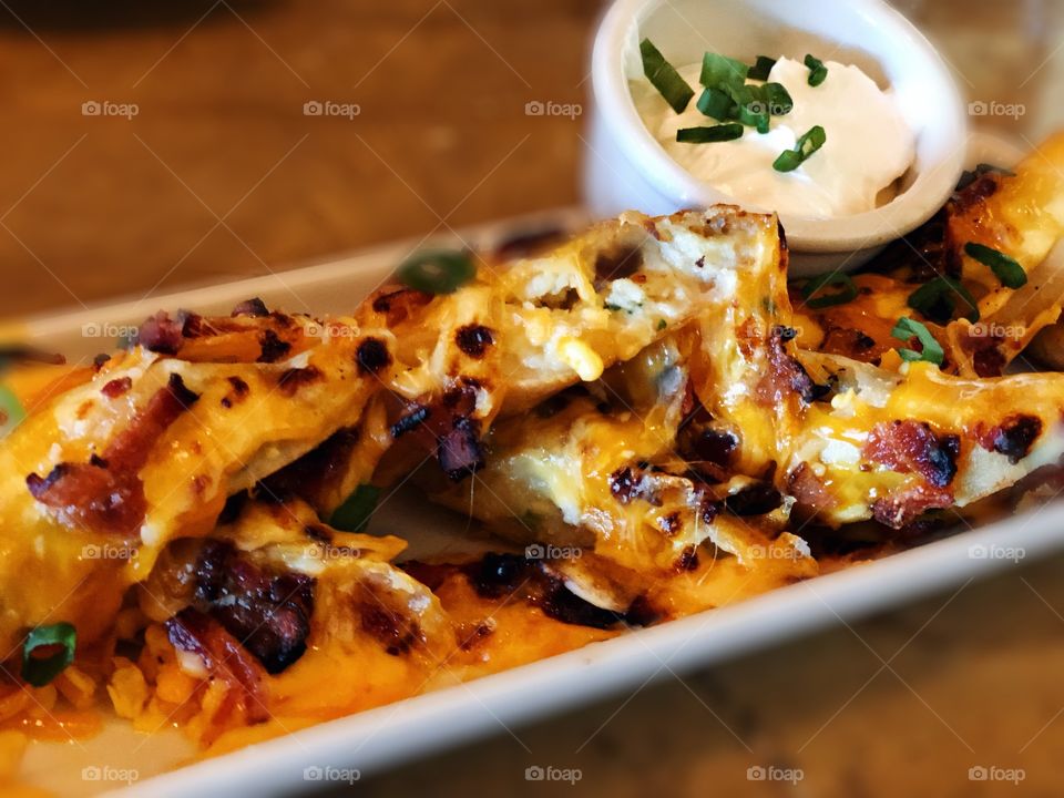 Double Stuffed Potato Spring Rolls At Grand Lux Cafe