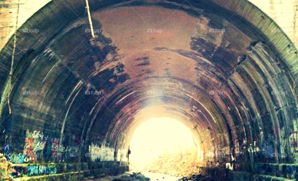 tunnel with graffiti