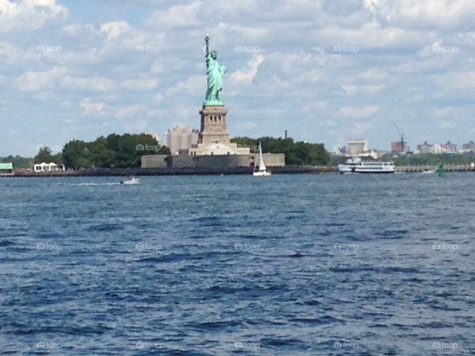 The Statue of Liberty. America. Freedom.  USA. Staten Island. Ferry. 
