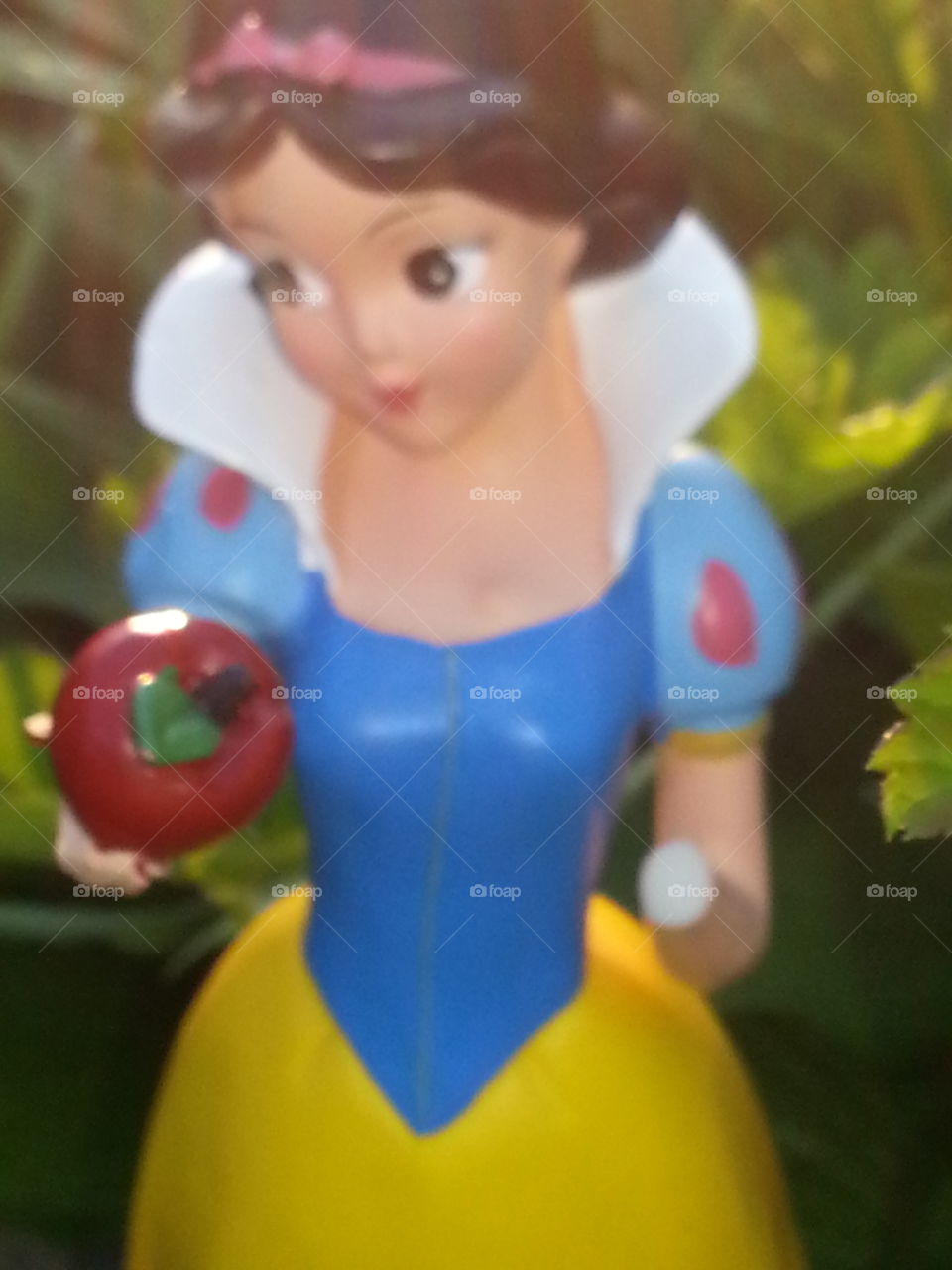 Snow White. guarding the garden