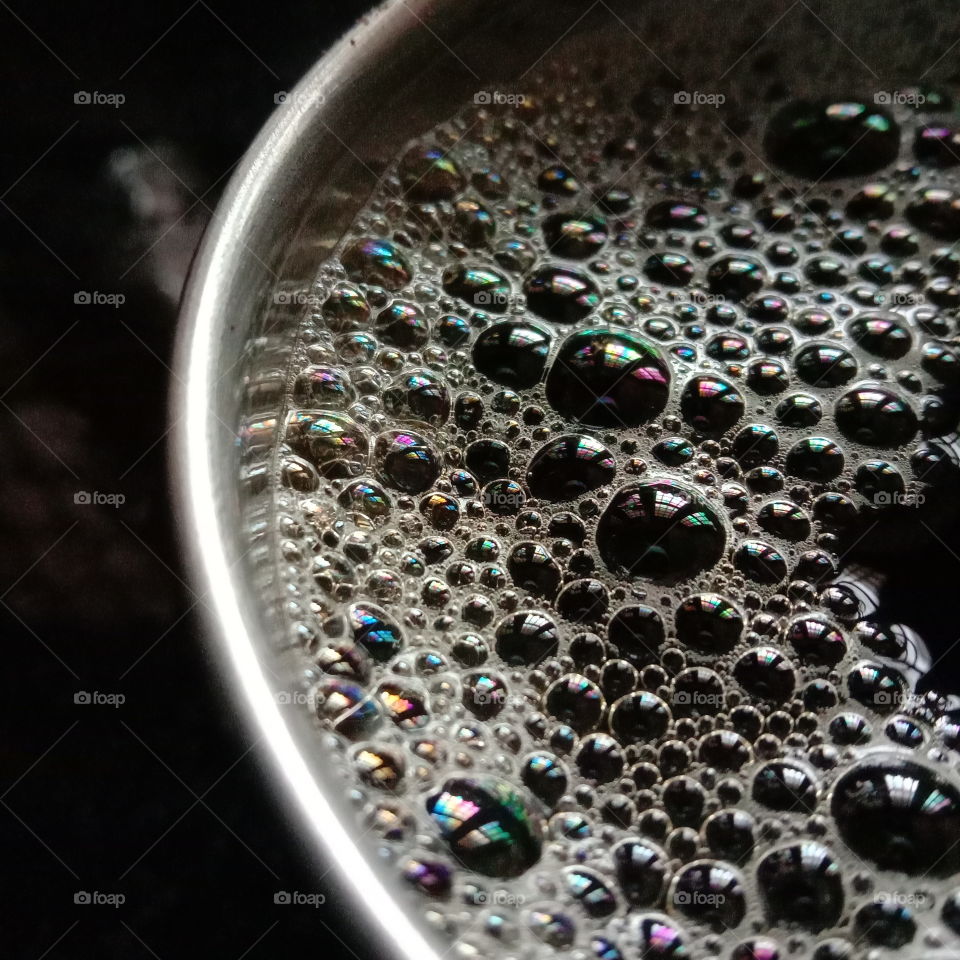 Beautiful bubble view at tea time.