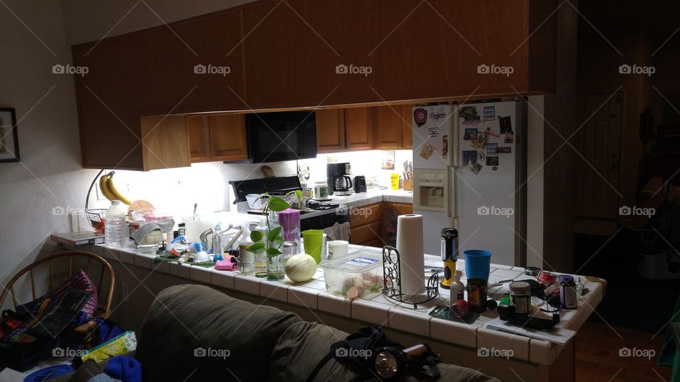 messy kitchen