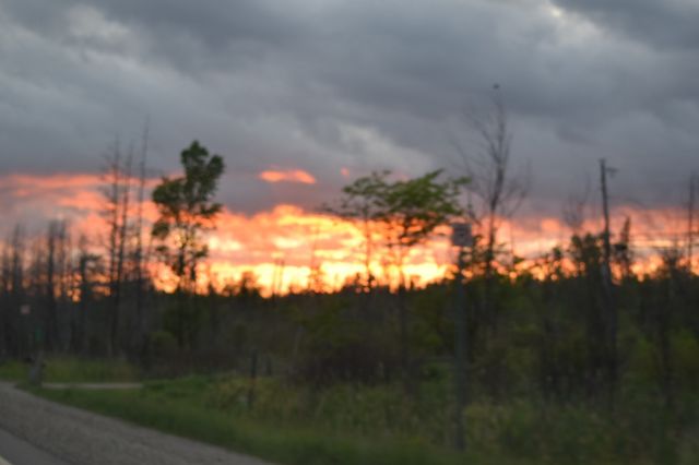 Sky On Fire. M72 heading west
