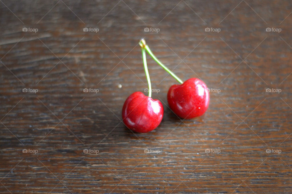 red cherries food summer by gambit