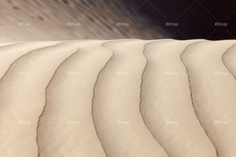 Desert sand dunes, closeup