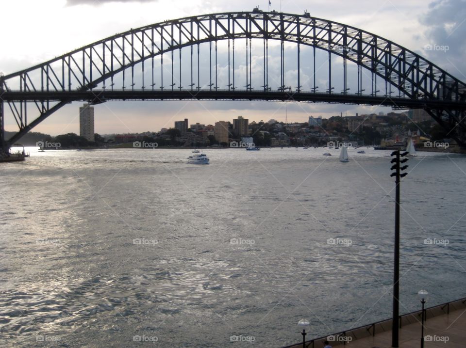 Sydney Harbour Bridge. View of the Bridge With Cityscape