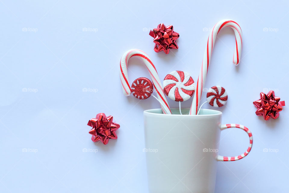 red and white peppermint candy canes