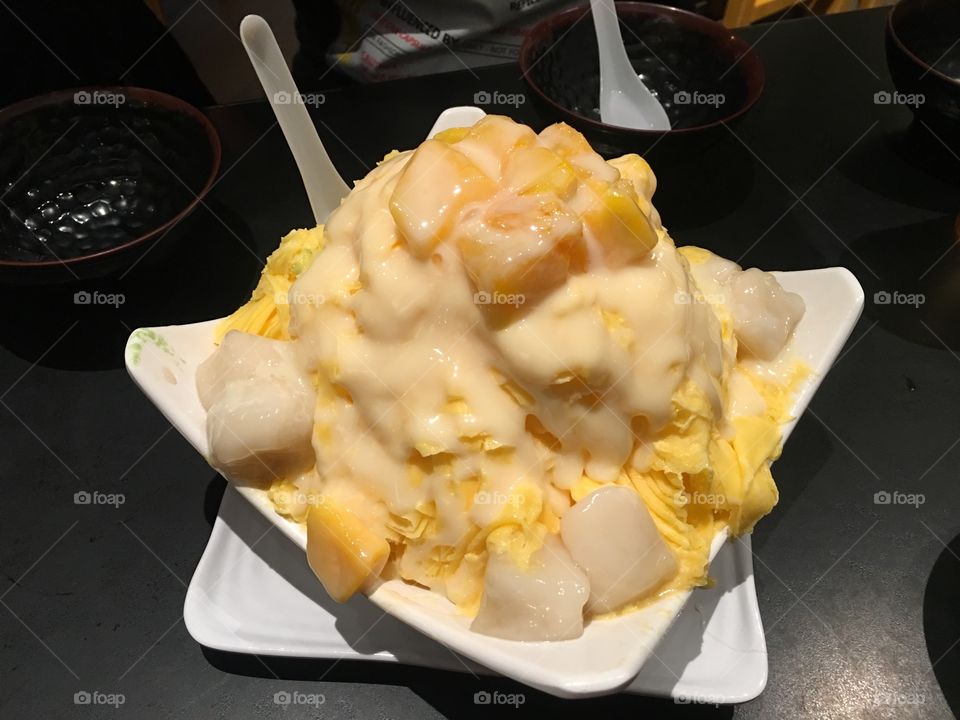 Mango, pudding, Mochi shaved ice!! Taiwanese style, so yummy!