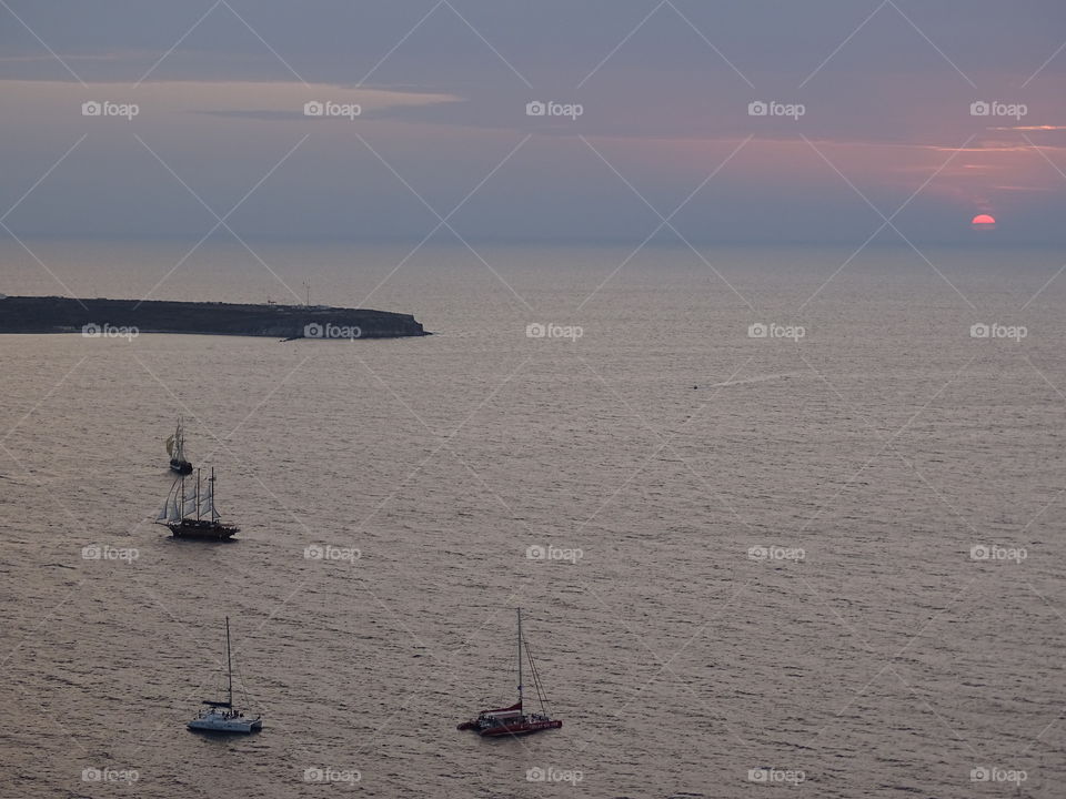 Greece Santorini Sunset. Greece Santorini Sunset