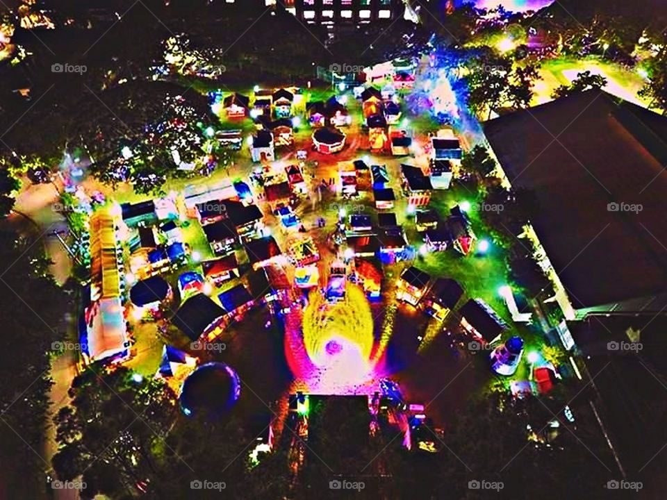 Aerial View on Silliman University Booth Festival!