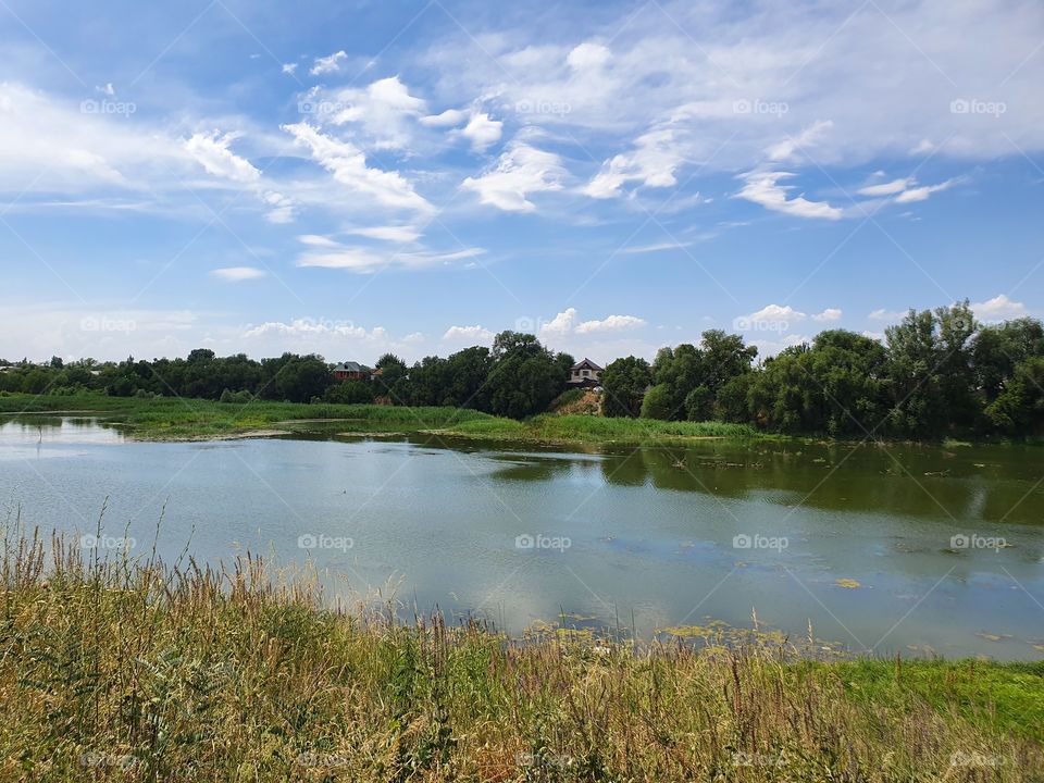 Almaty airport lake view