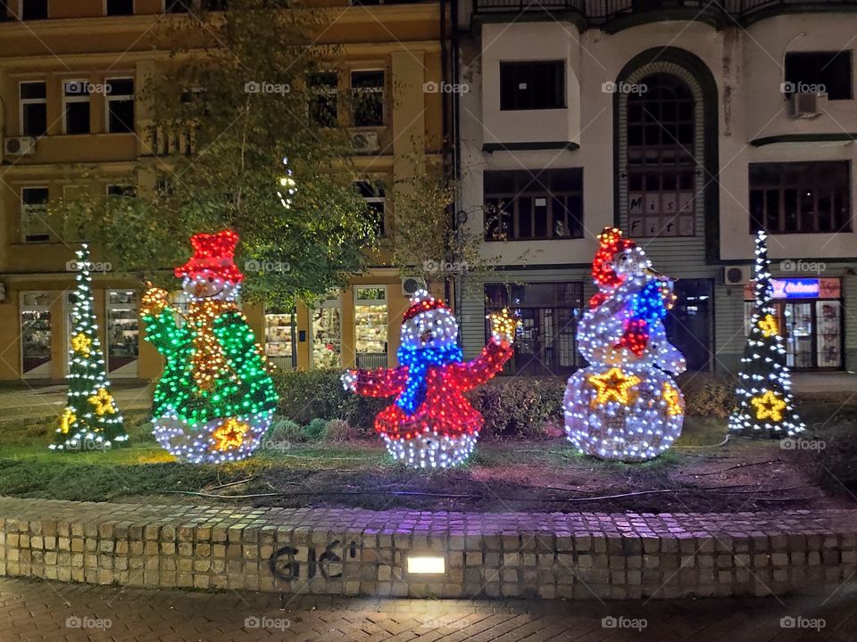 Novi Sad Serbia city holiday decorations