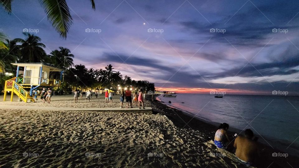 San Andres island beach sunset 