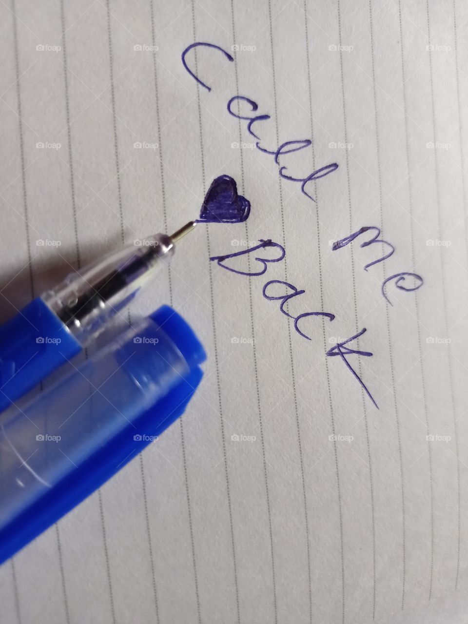 call me back message with hart shep nice background of notebook