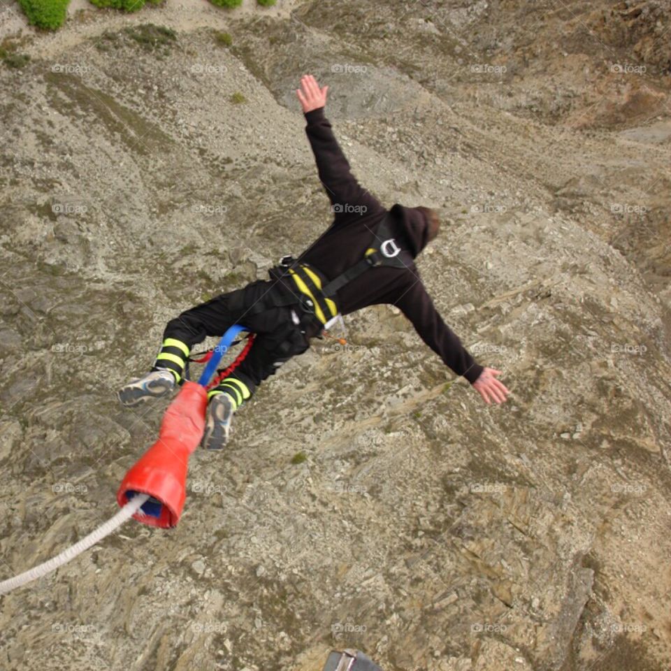 Bungee Jump . Bungee Jump shot from above 