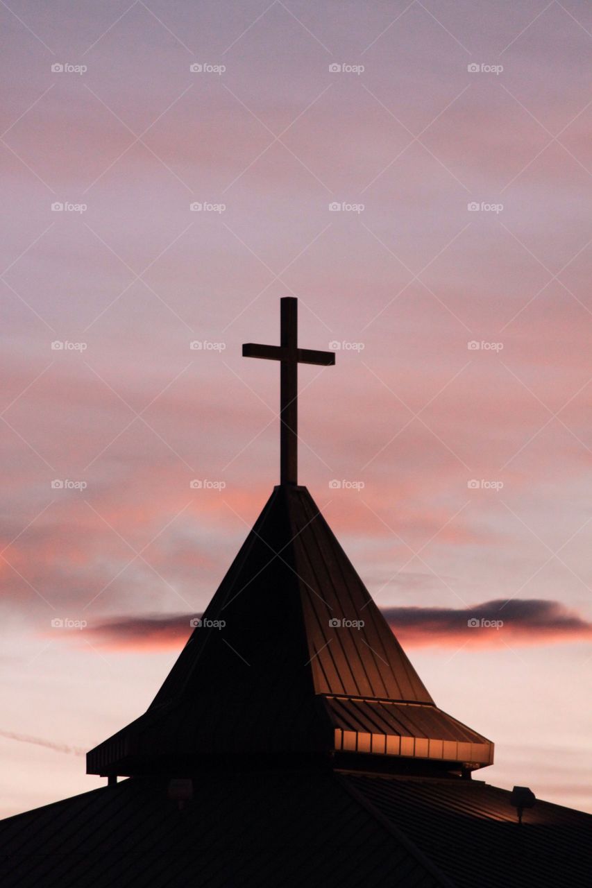 Church at sunset