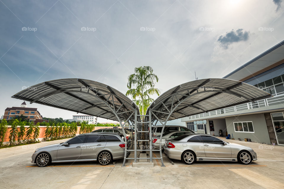 Parking lot in the showroom 