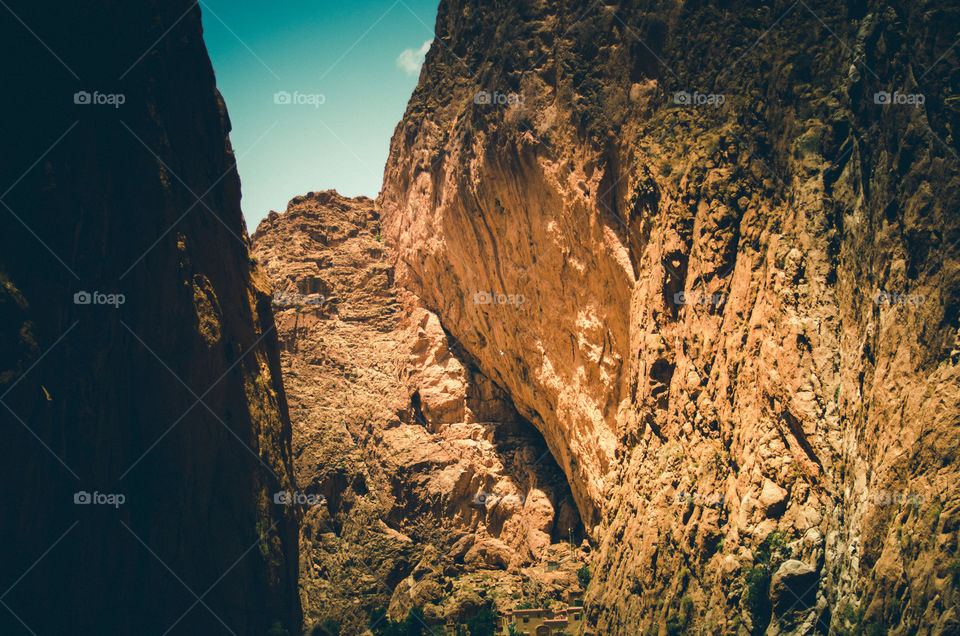 Scenic view of mountain range against sky