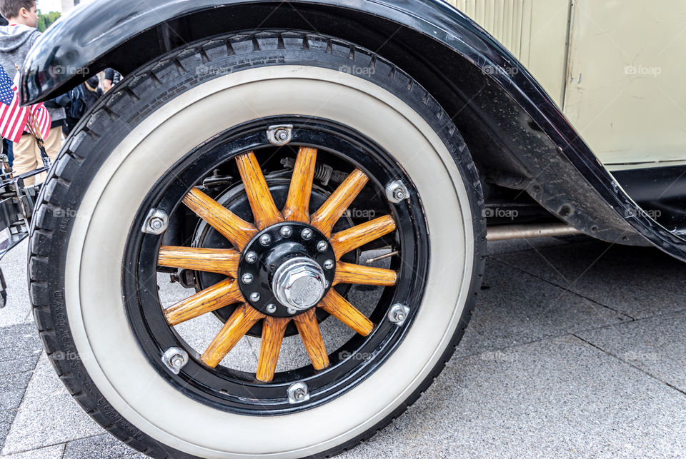 Vintage car wheel