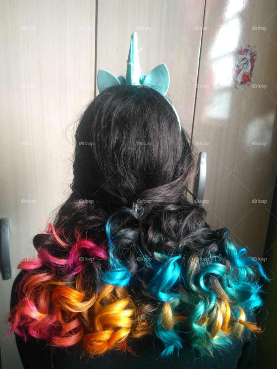 cabelo de unicórnio