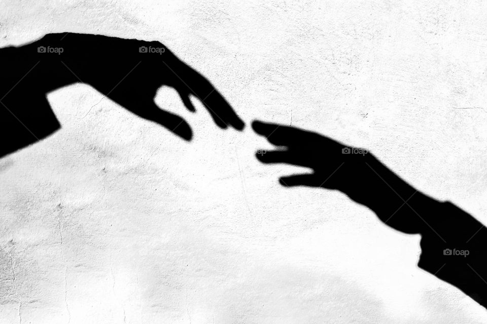 Black and White Photography, Hand Shadow