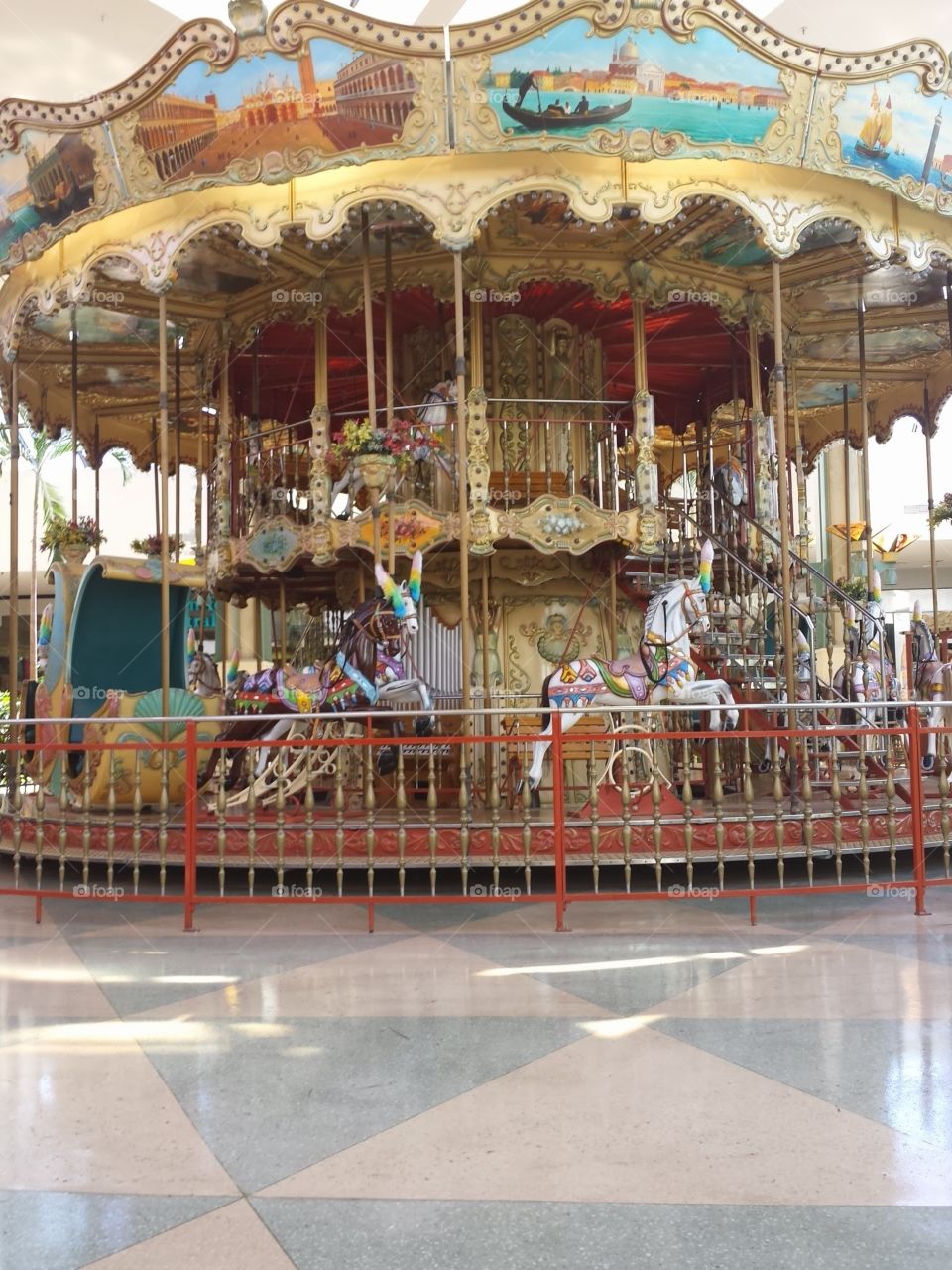 Merry in Memphis. A picture of the merry go round in a mall in Memphis, Tn.