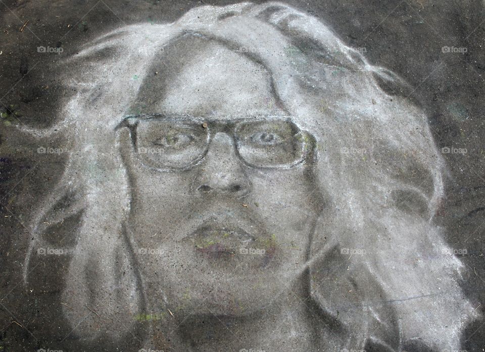 portrait chalk art
