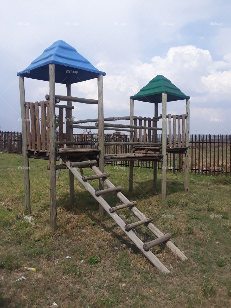 Two identical shelters.