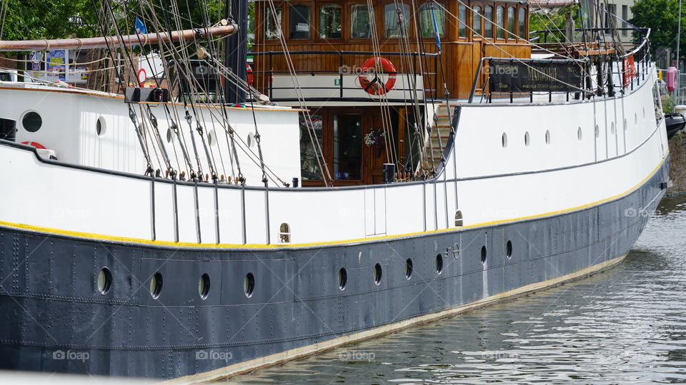 Ship at the harbor of Antwerp.