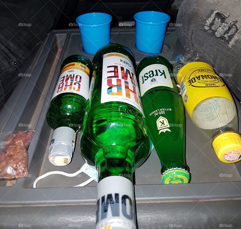 it's gin time, some krest and lemonade. A drink tastes better when it is in a tumbler.