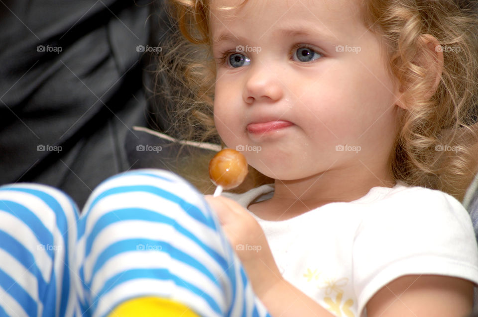 Girl with lollipop