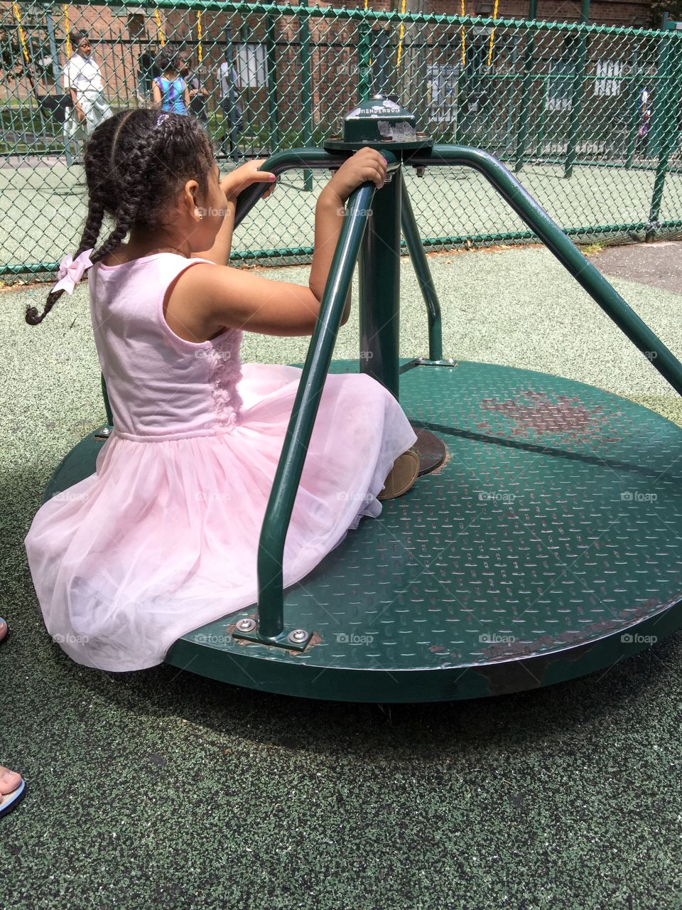 Pretty in Pink at the Playground