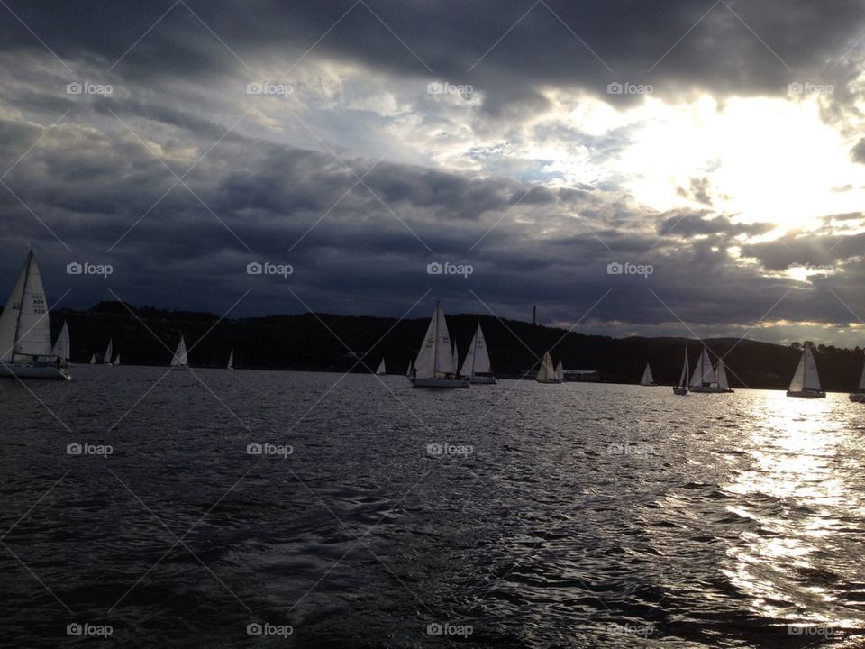 sun ocean sail boat oslofjord by aja064