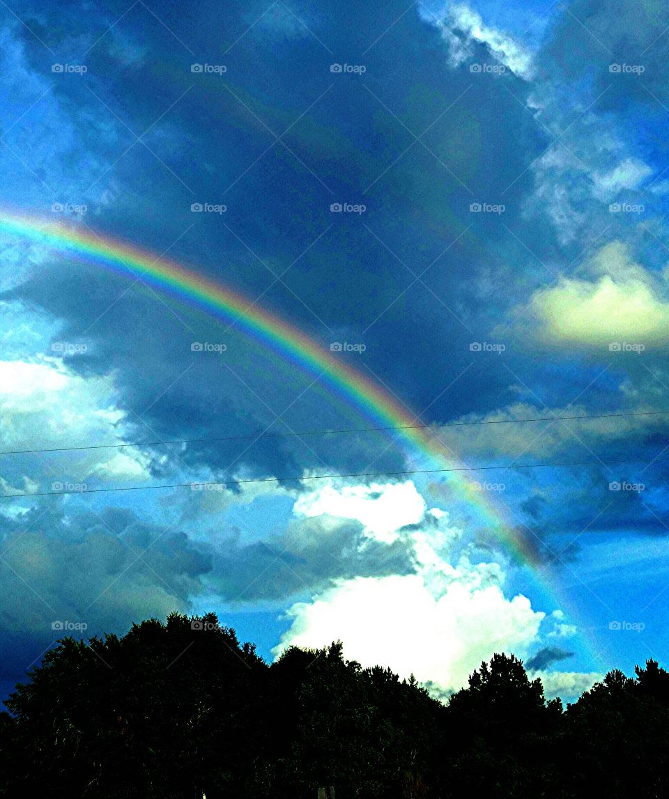 Somewhere Over The Rainbow. rainbow in our backyard