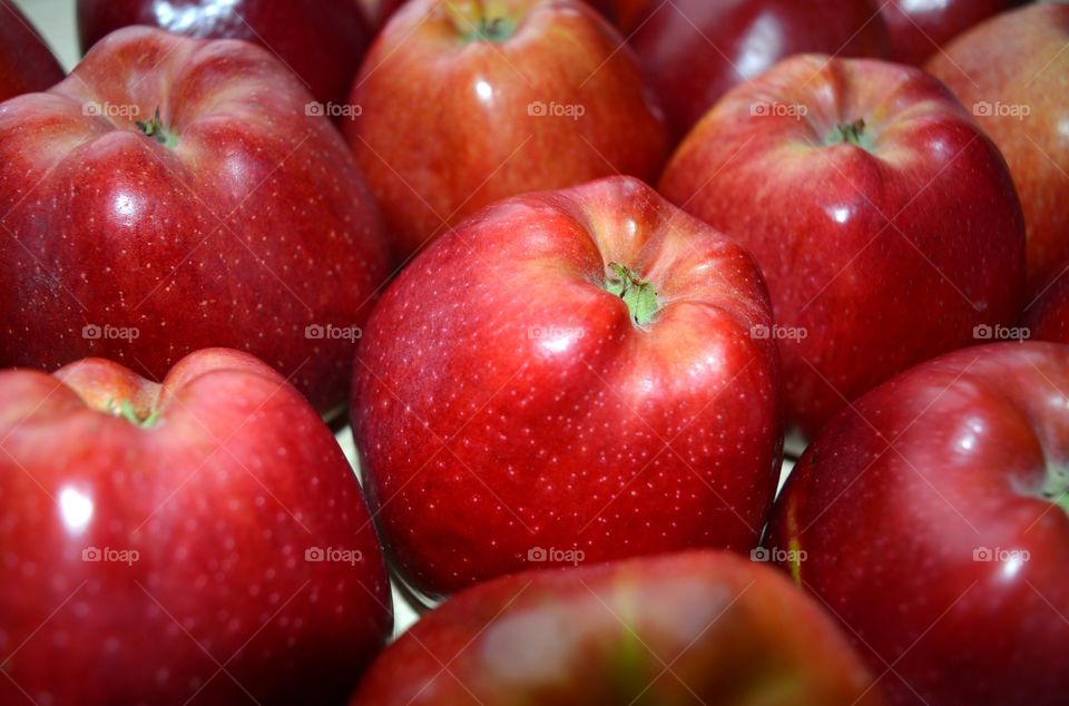 red apple fruits healthy food background