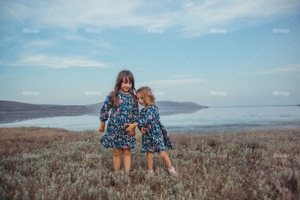 Little sisters near salt lake 