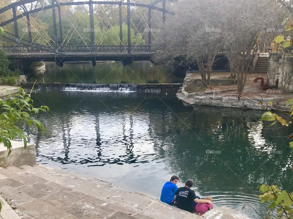 Quiet conversation at the river