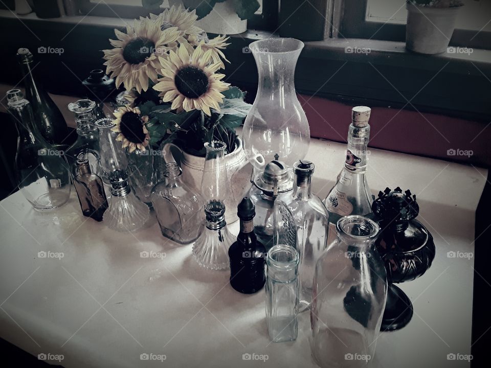 Still life glass collection