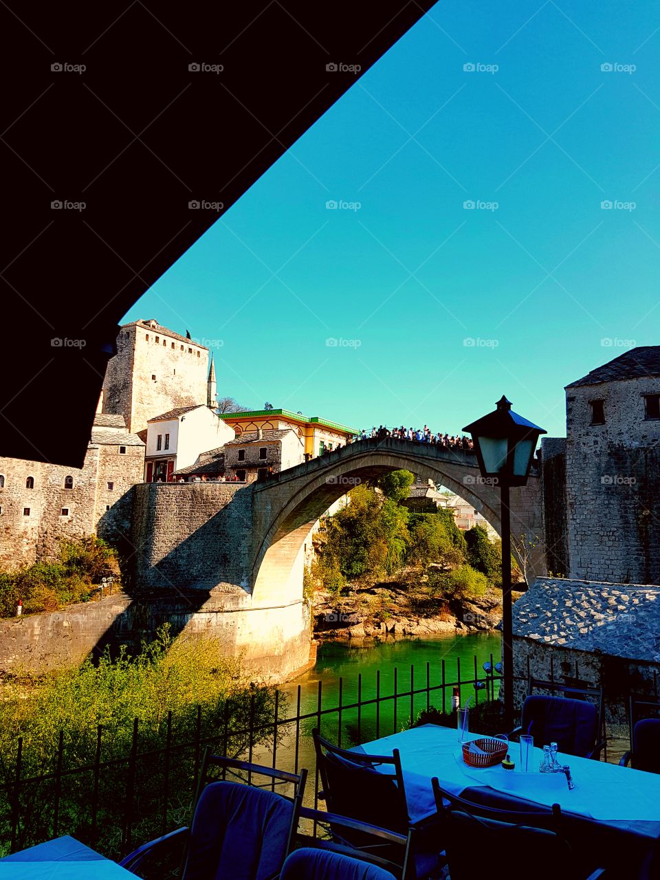 The old Bridge in the beautiful city of Mostar.