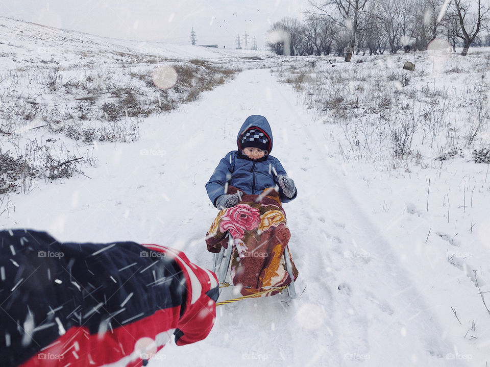 Dragging the sleigh...