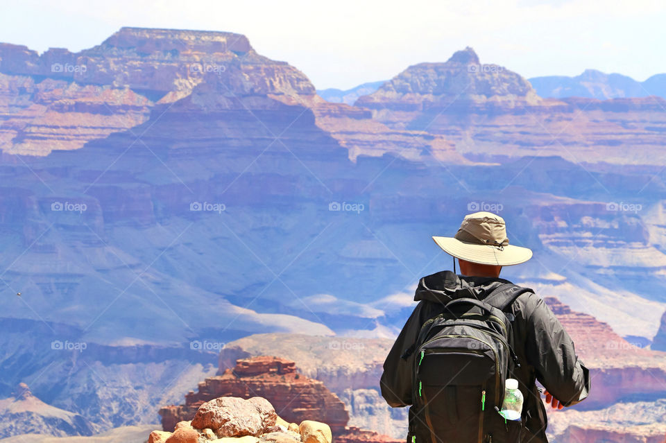 Tourist at the Grand Canyon