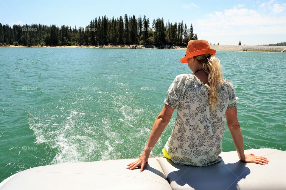 Women on the back of boat 