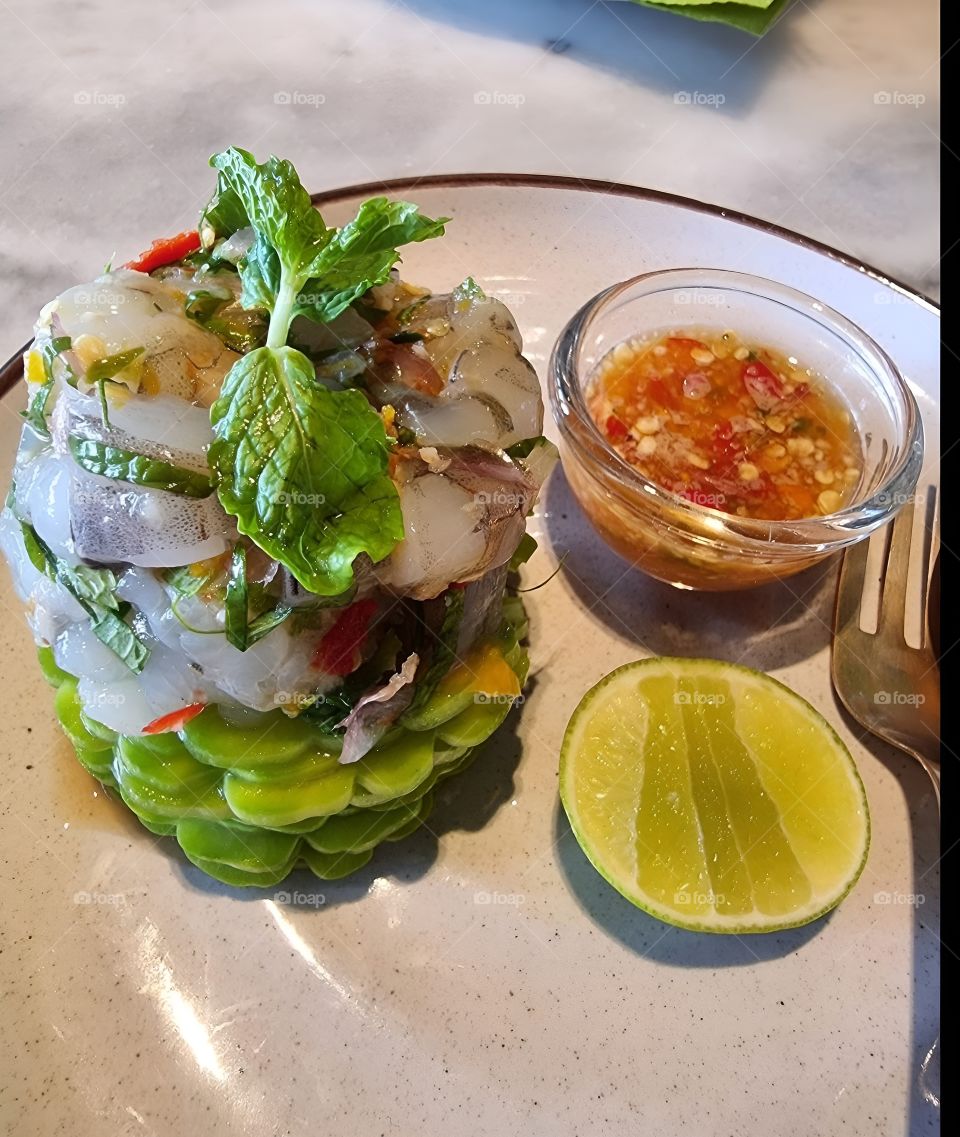 shrime disk famous thai food