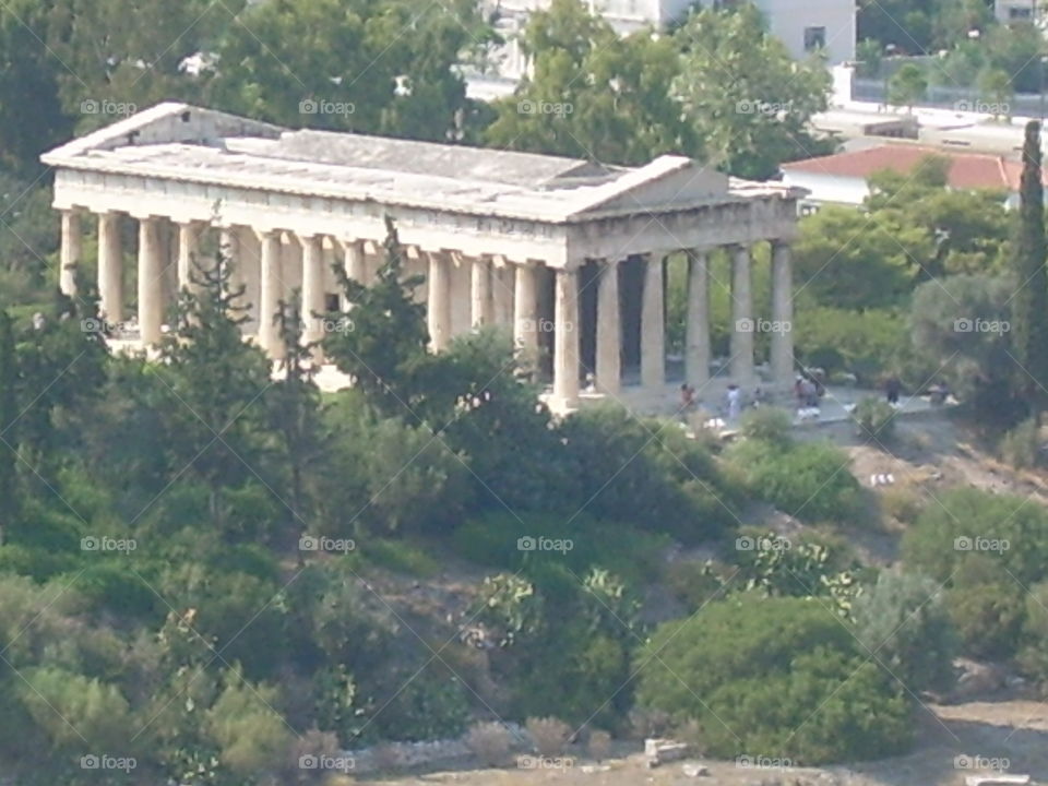 Athens, GREECE: A View Of Temple From The Acropolis