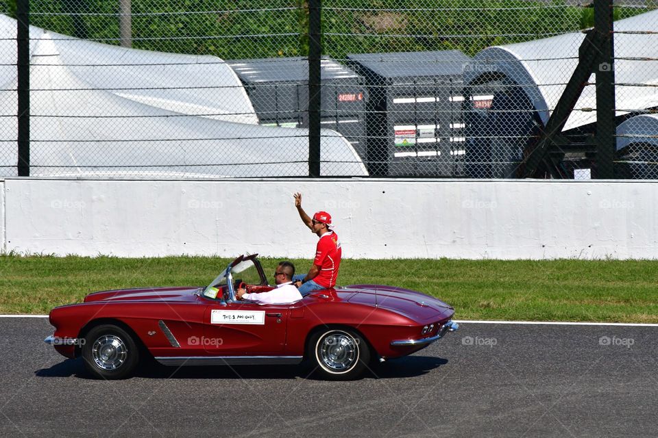 Sebastian Vettel driver's parade
